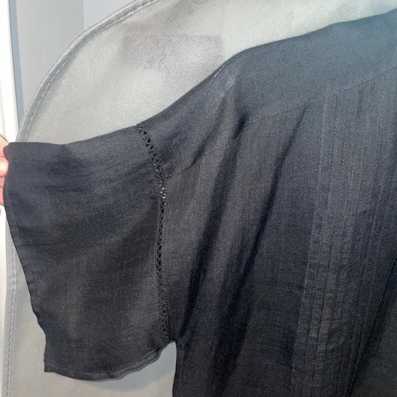 Vince Black Linen Shirt (Small) - Picture 3 of 5